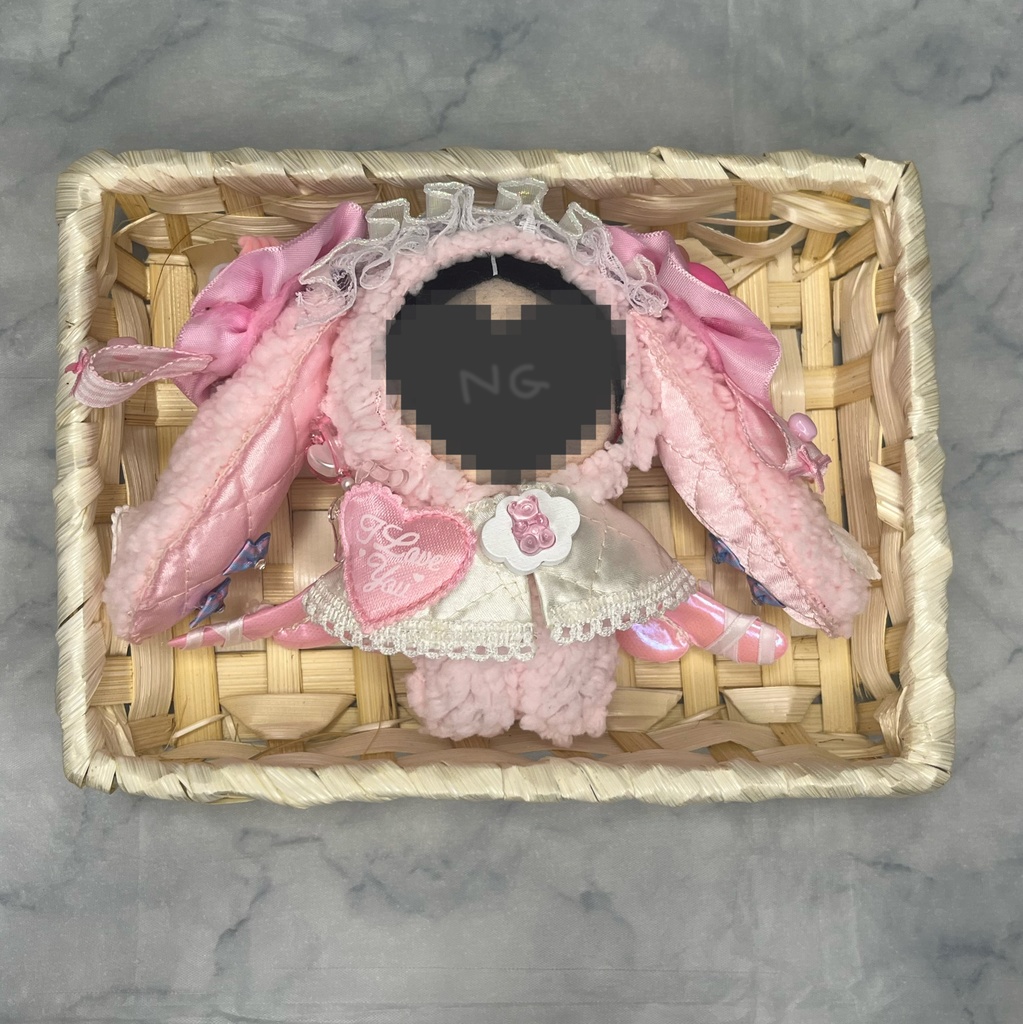 ぬい服 10cm 12cm 着ぐるみ ケープ ヘッドドレス ウサ耳