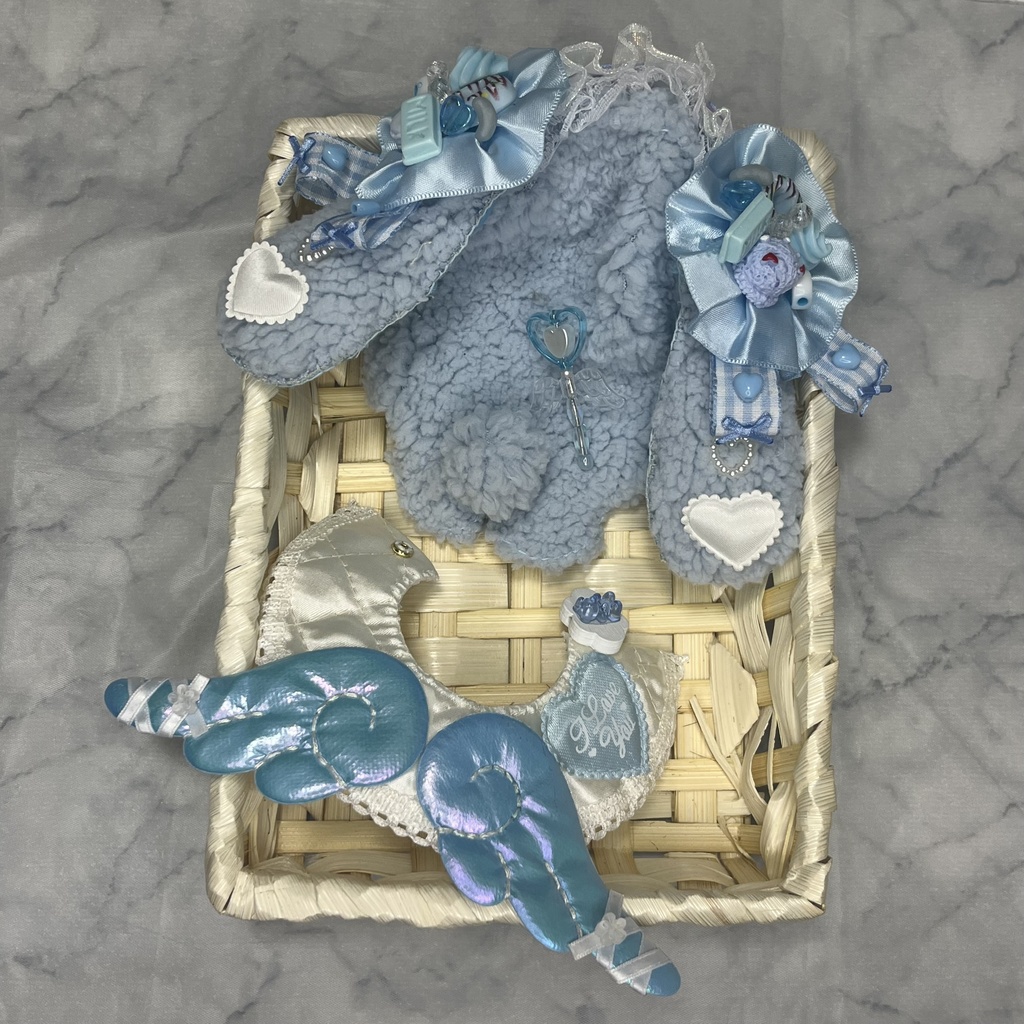 ぬい服 10cm 12cm 着ぐるみ ケープ ヘッドドレス ウサ耳