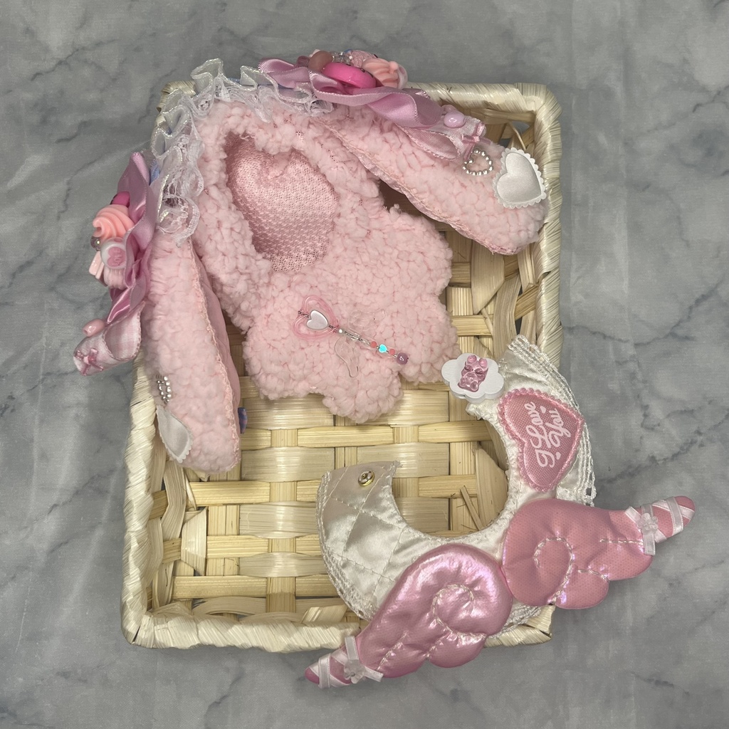 ぬい服 10cm 12cm 着ぐるみ ケープ ヘッドドレス ウサ耳