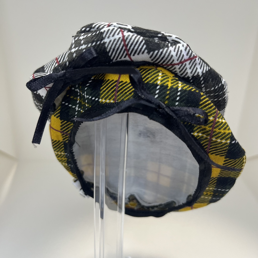 ぬい用 ぬい服 ちびぐるみ ベレー帽 セット チェック