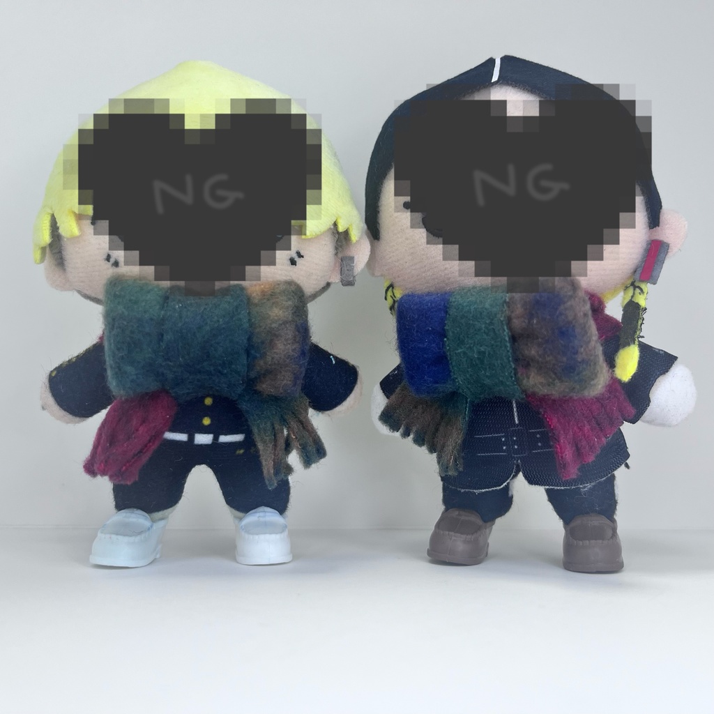 ぬい服 ぬい用 10cm チェック マフラー セット