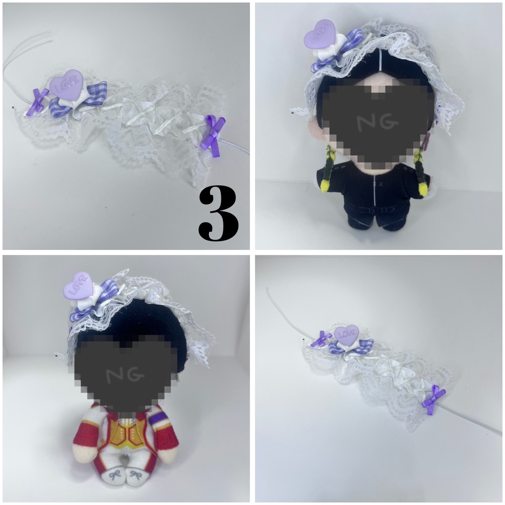 10cm 12cm ちょっこり すのチル ぬい用 ヘッドドレス