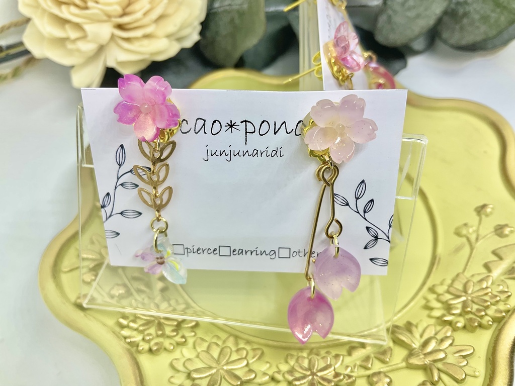 ゆらゆらさくらの耳飾り