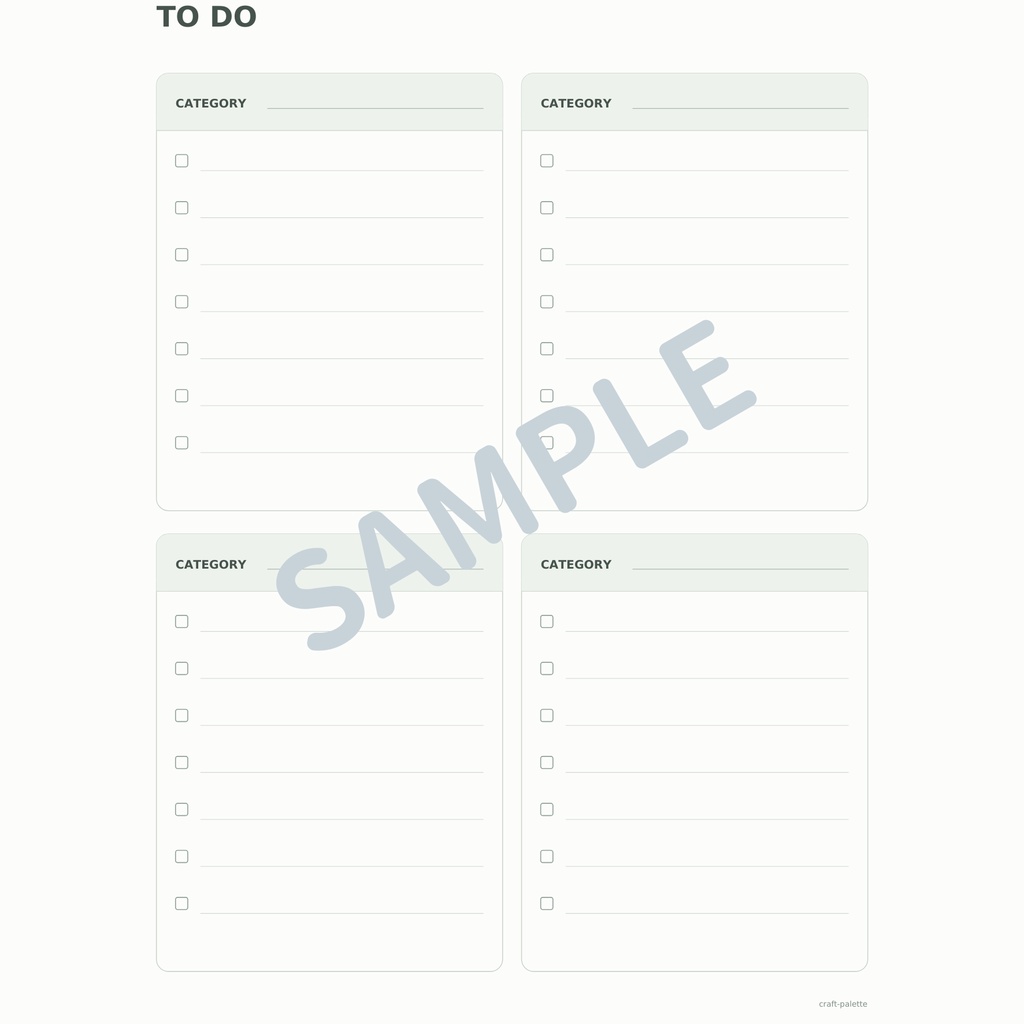 1週間の暮らしを整えるプランナー|予定・ToDo・献立・買い物リスト|A4 PDF