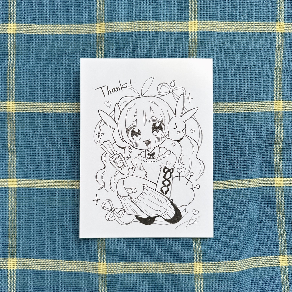 【原画】うさちゃん🐰ミニサイズ原画