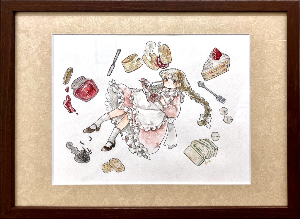 額装原画『めしあがれ』
