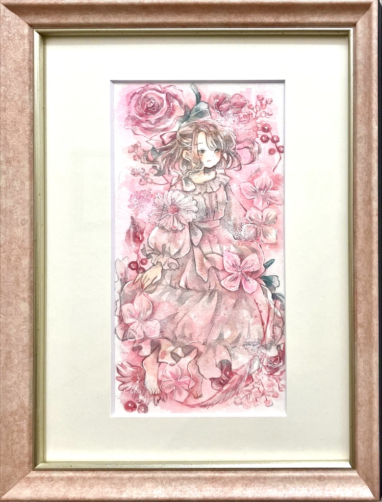 額装原画『Herbarium-pink-』