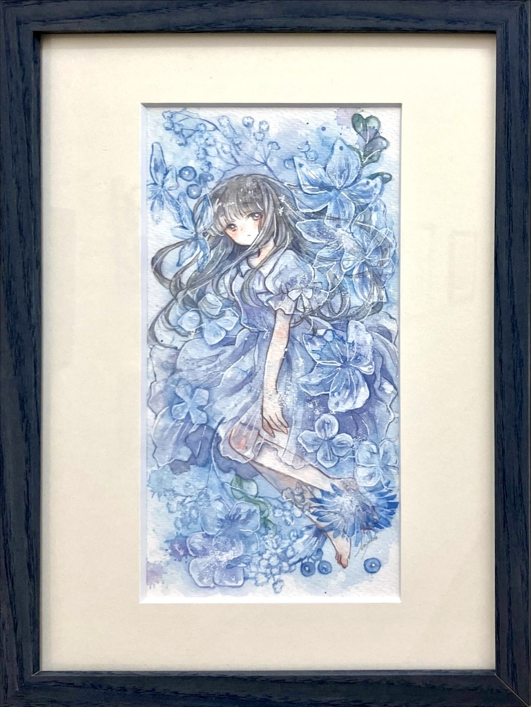 額装原画『Herbarium-blue-』