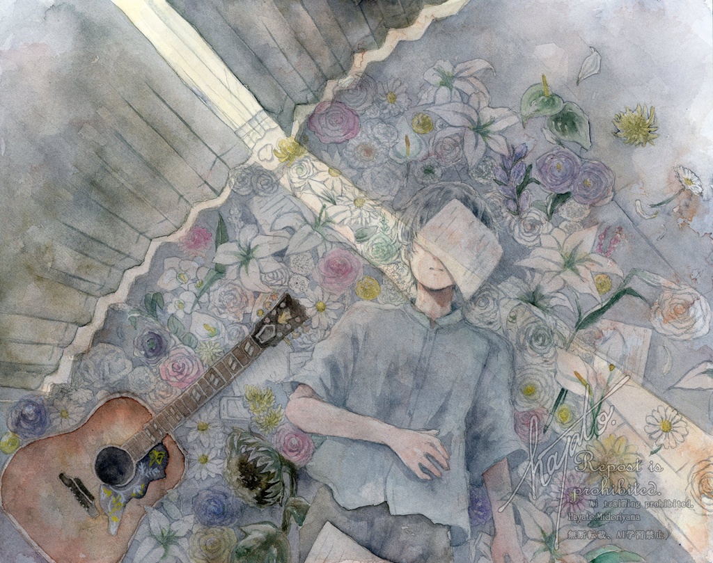 額装原画『埋没』