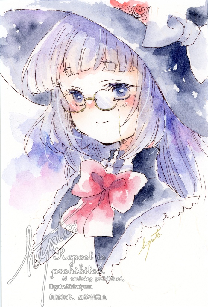 はがきサイズドローイング　魔女