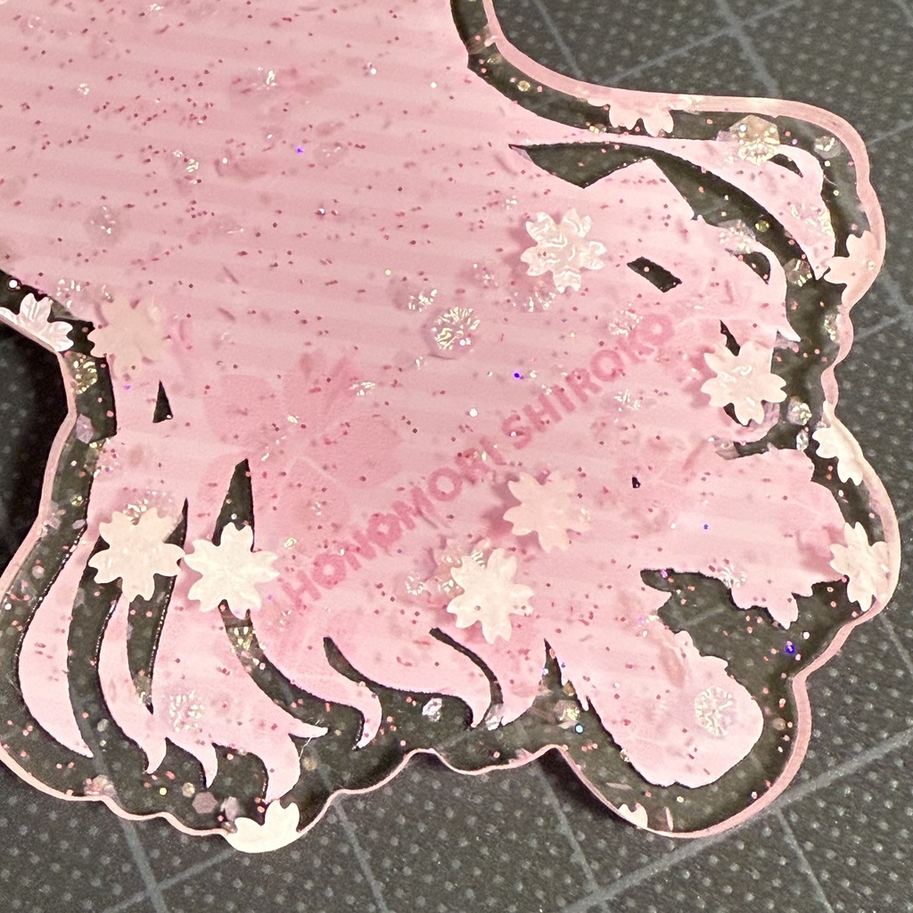 【在庫分】春私服桜ぷちシロカキラキラアクキー【2025桜エディショングッズ】