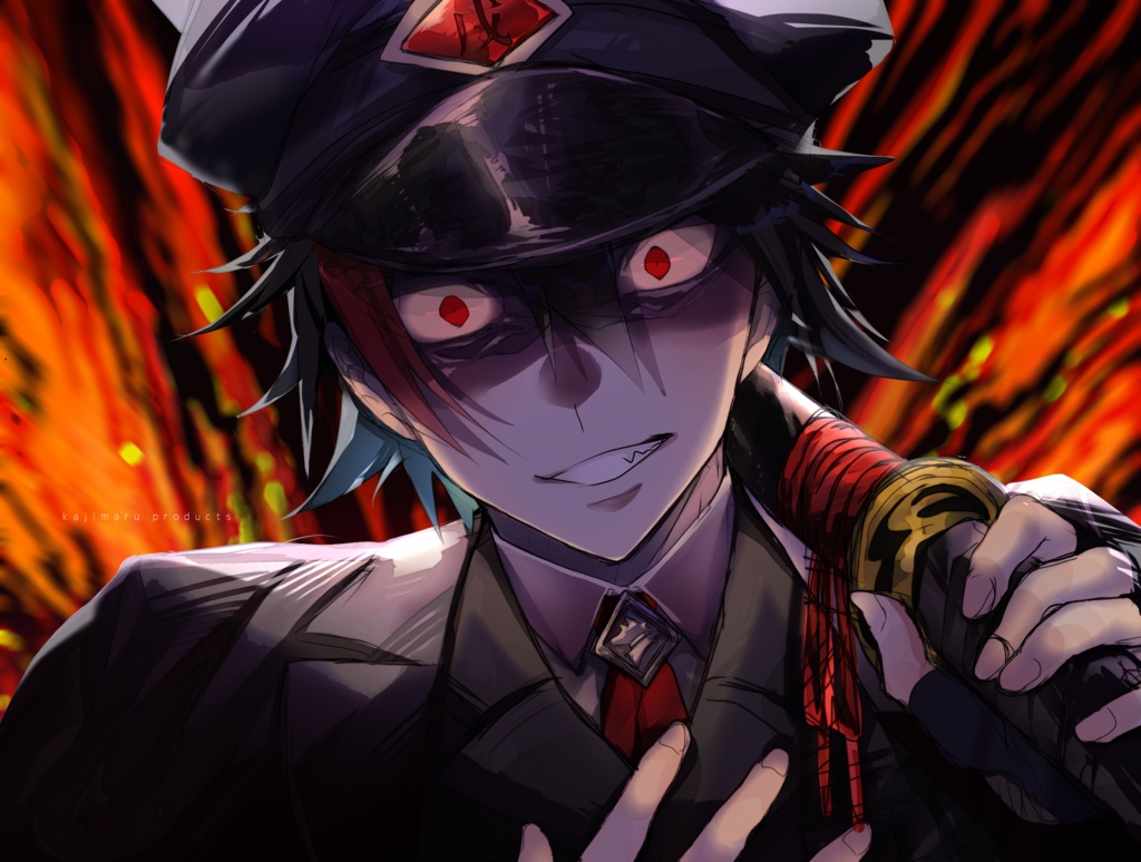 猛犬注意 軍服いぬ丸ポスター カジキングの店 Booth