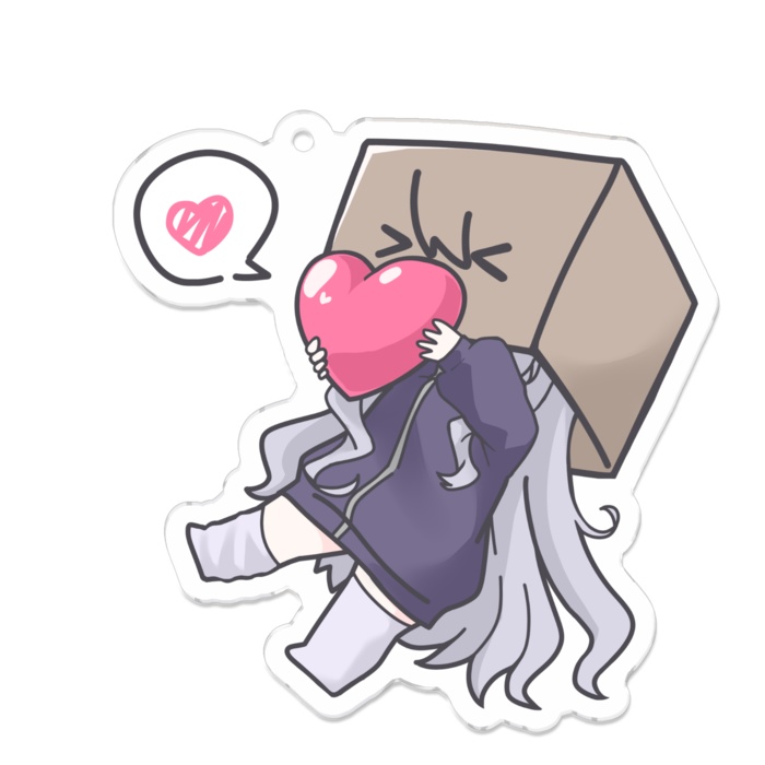 二兎こばこ 登録者1000人記念グッズ(アクリルキーホルダー)