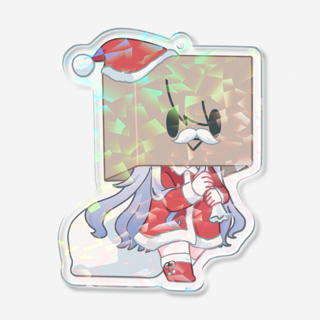 サンタこばこホログラムアクリルキーホルダー