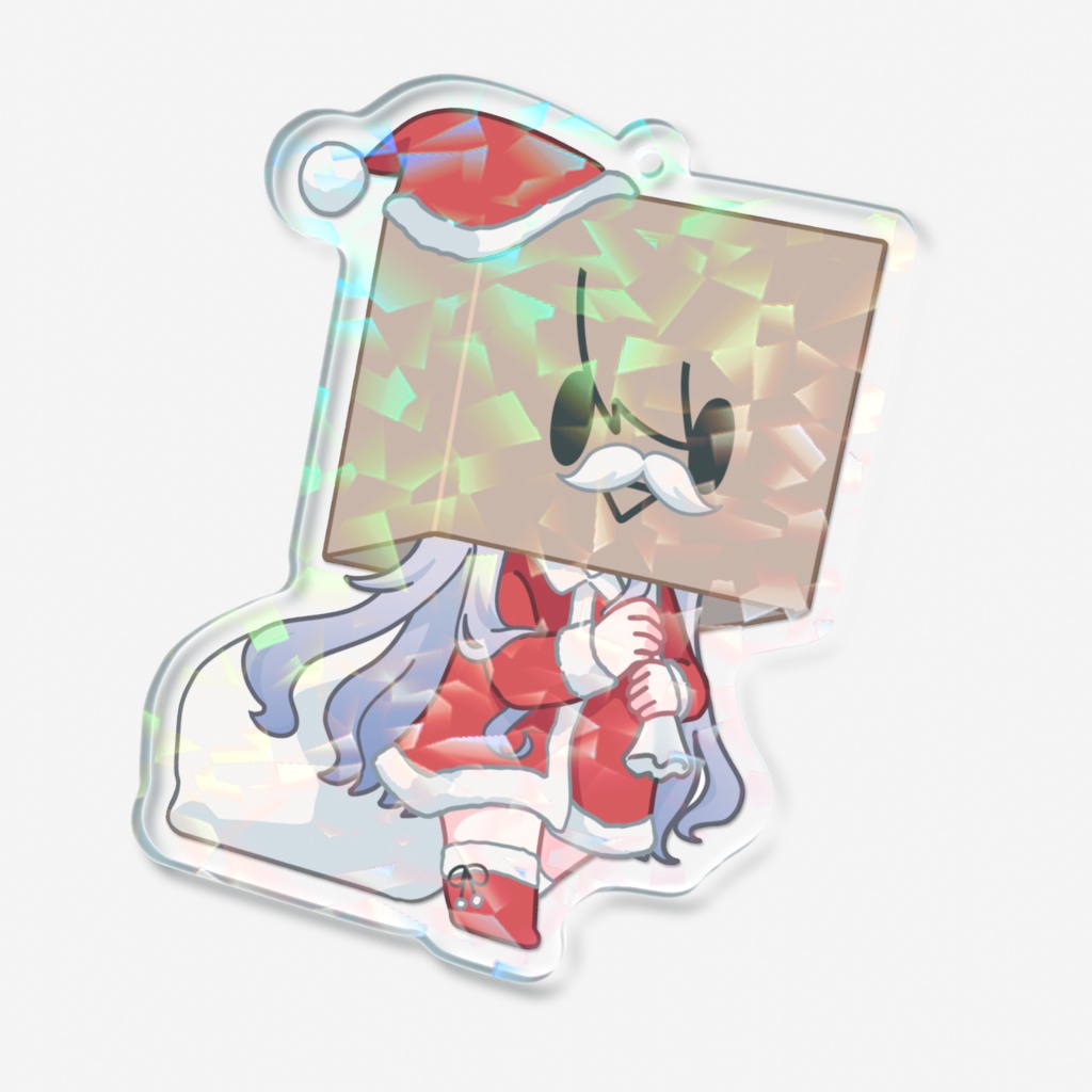 サンタこばこホログラムアクリルキーホルダー