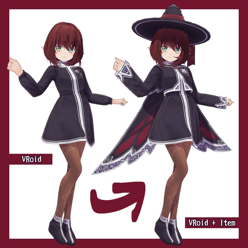 【VRoidベースVRM】見習い魔女ミッチ