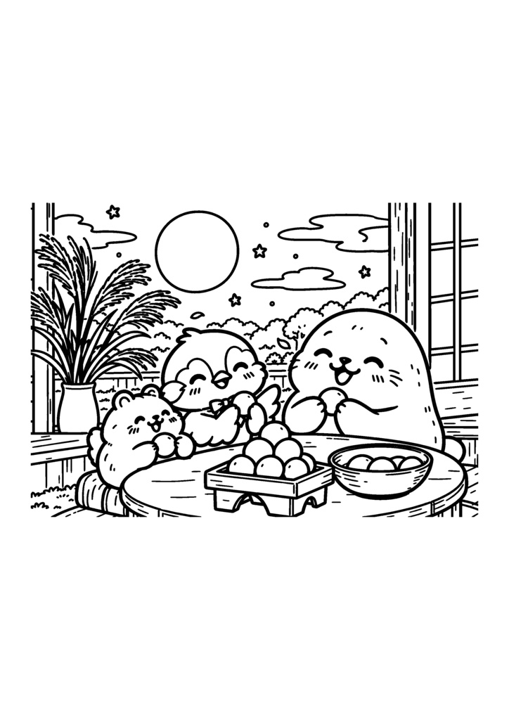 ほっこり季節のぬりえ 回想・レクリエーション編|A4印刷用PDF 全12枚