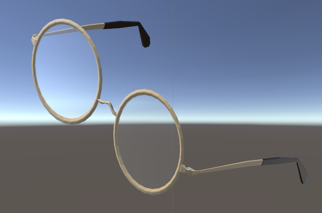 VariableRoundGlasses【丸メガネ/レンズ有/部分可変/全パーツ色調整】