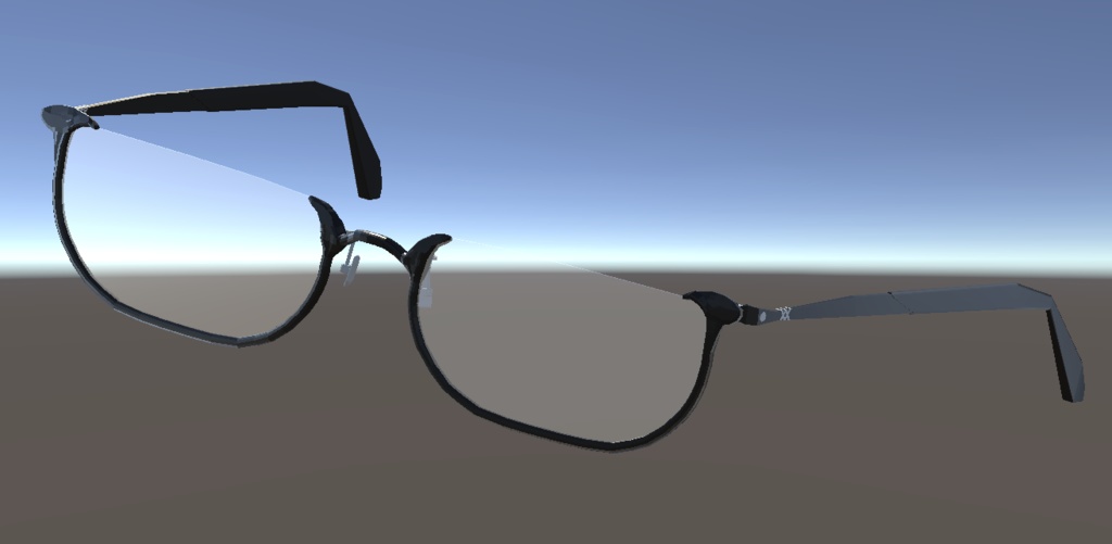 VariableUnderRimGlasses【アンダーリム/レンズ有/部分可変/全パーツ色調整】