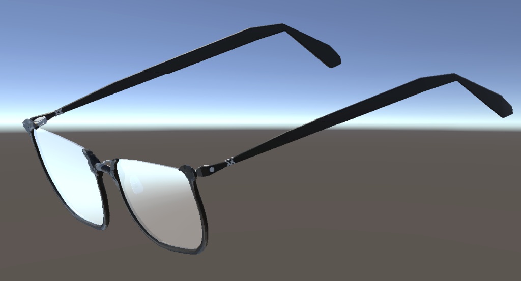 VariableUnderRimGlasses【アンダーリム/レンズ有/部分可変/全パーツ色調整】