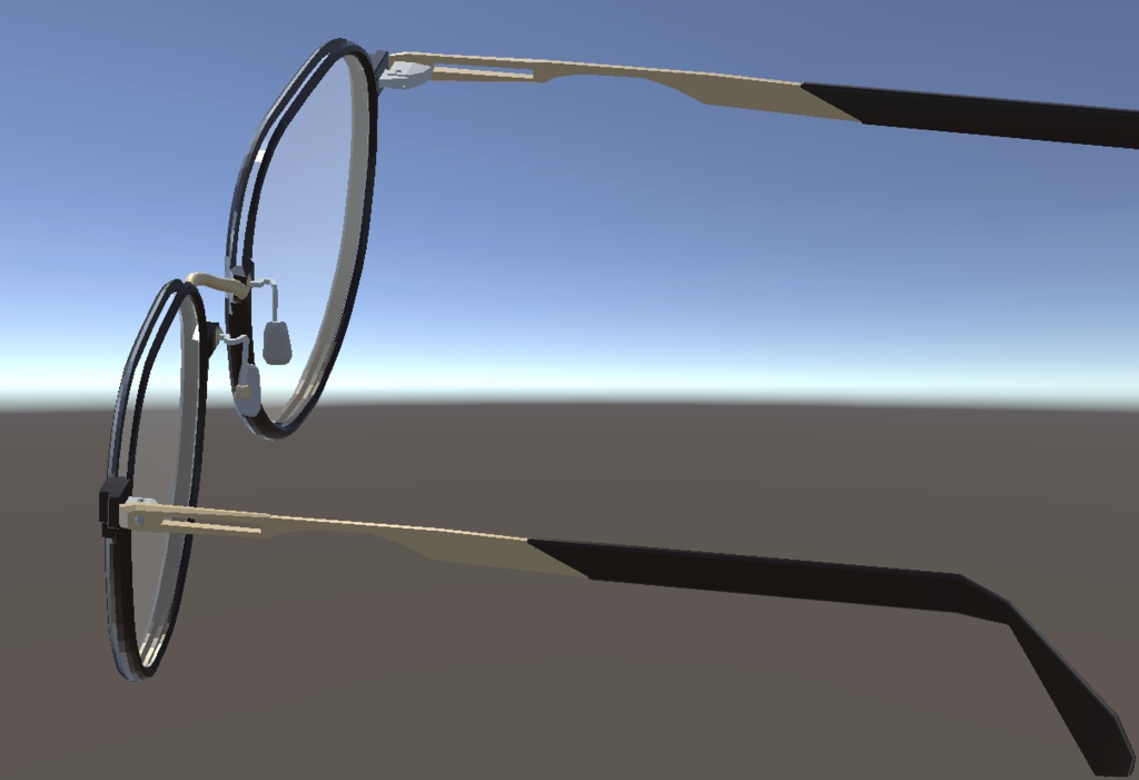 VariableOvalGlasses【オーバル亜種/レンズ有/部分可変/全パーツ色調整】