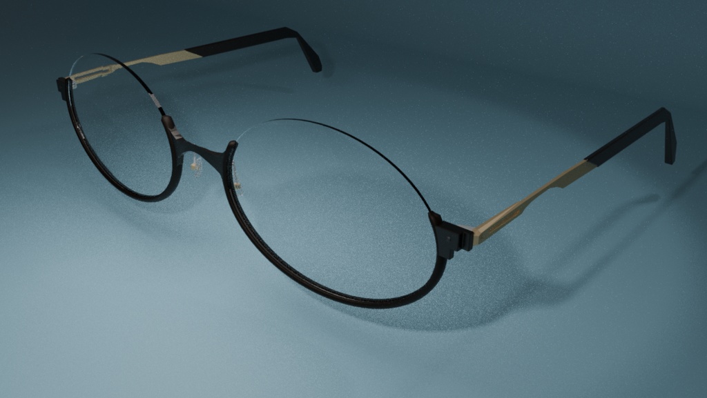 VariableOvalGlasses【フレーム可変/レンズ有/モダン可変/全パーツ色調整】