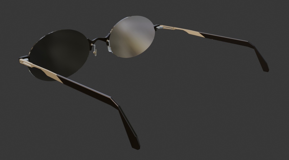 VariableOvalGlasses【フレーム可変/レンズ有/モダン可変/全パーツ色調整】