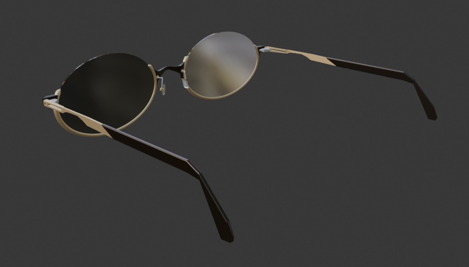 VariableOvalGlasses【フレーム可変/レンズ有/モダン可変/全パーツ色調整】