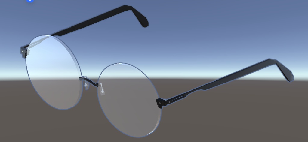 VariableOvalGlasses_FramelessThick【レンズ有/モダン可変/全パーツ色調整】