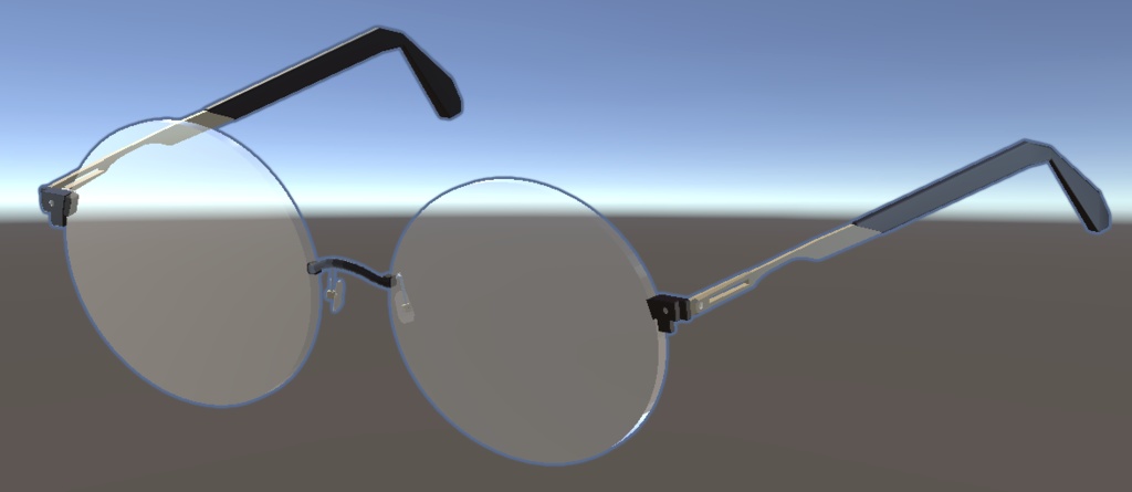 VariableOvalGlasses_FramelessThick【レンズ有/モダン可変/全パーツ色調整】