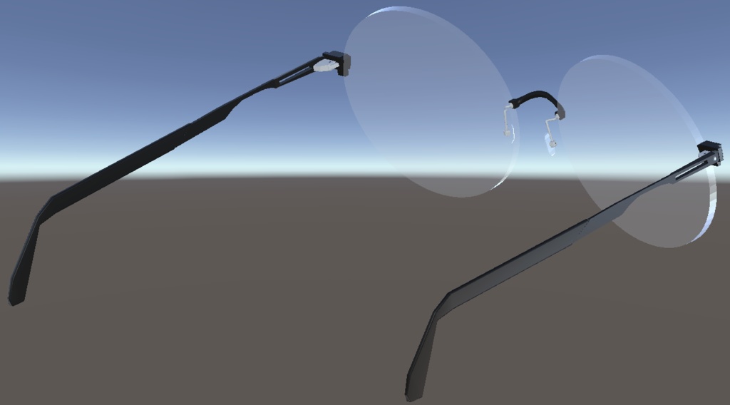 VariableOvalGlasses_FramelessThick【レンズ有/モダン可変/全パーツ色調整】