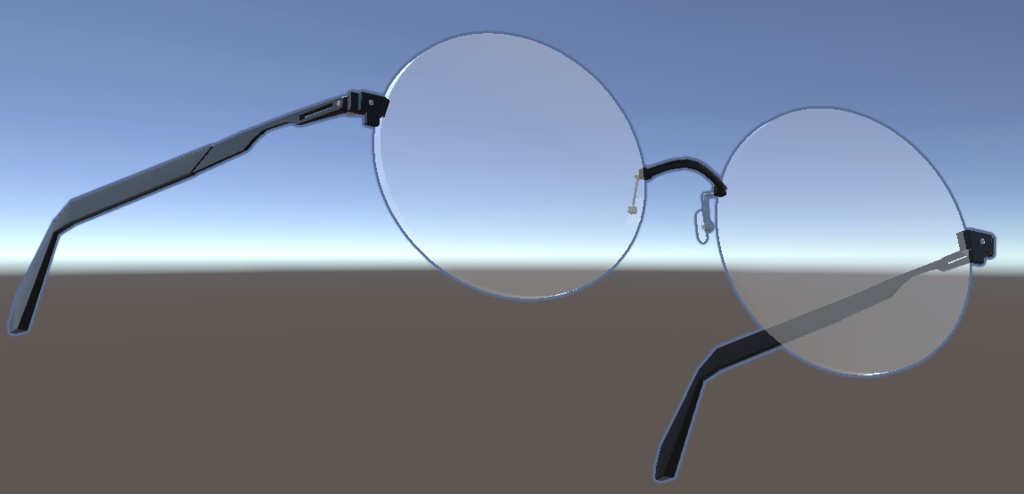 VariableOvalGlasses_FramelessThick【レンズ有/モダン可変/全パーツ色調整】