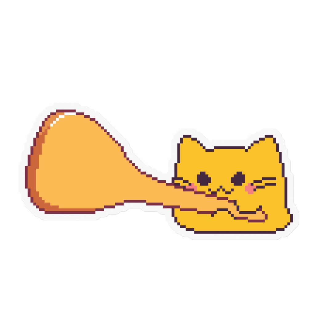 blobcat しゃもじ ステッカー【ドット絵】