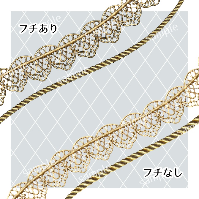 【CLIP STUDIO対応】ゴールド装飾セット