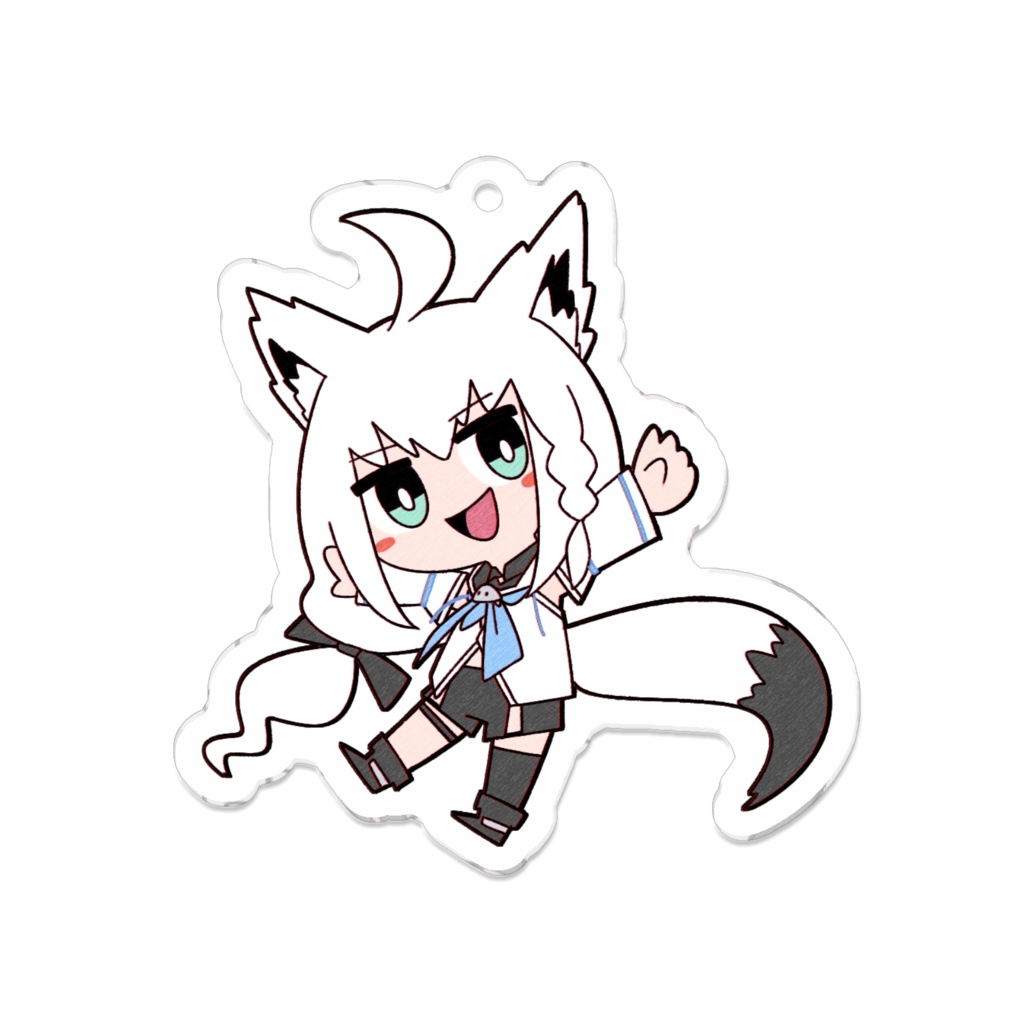 【ホロライブ非公式】白上フブキアクキー【フブミオシリーズ】