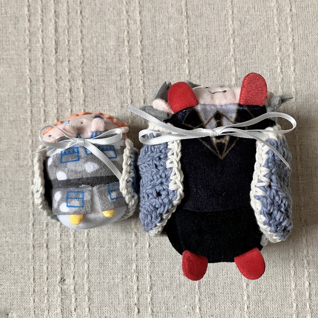 【まめ/もちサイズ】ハマぬいの為のベレー帽とケープのセット