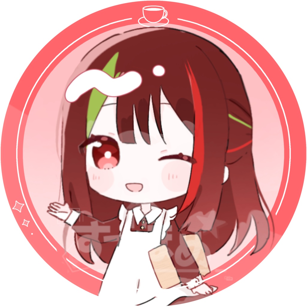 缶バッジ トマト(すてほめCAFE ver.)