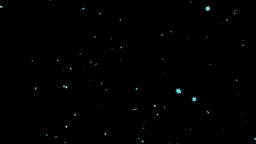 雪の結晶でファンタジックな映像合成