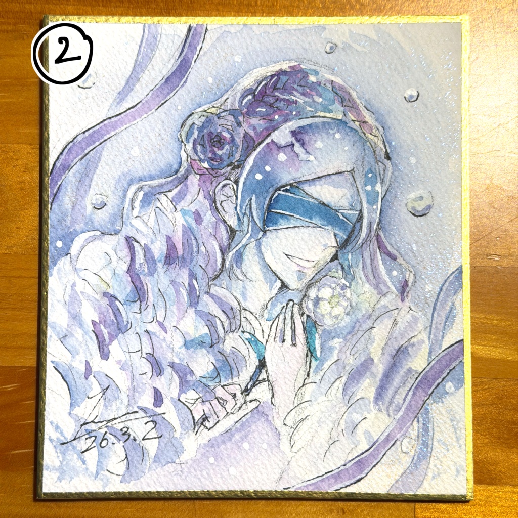 水彩原画色紙(フルカラー)