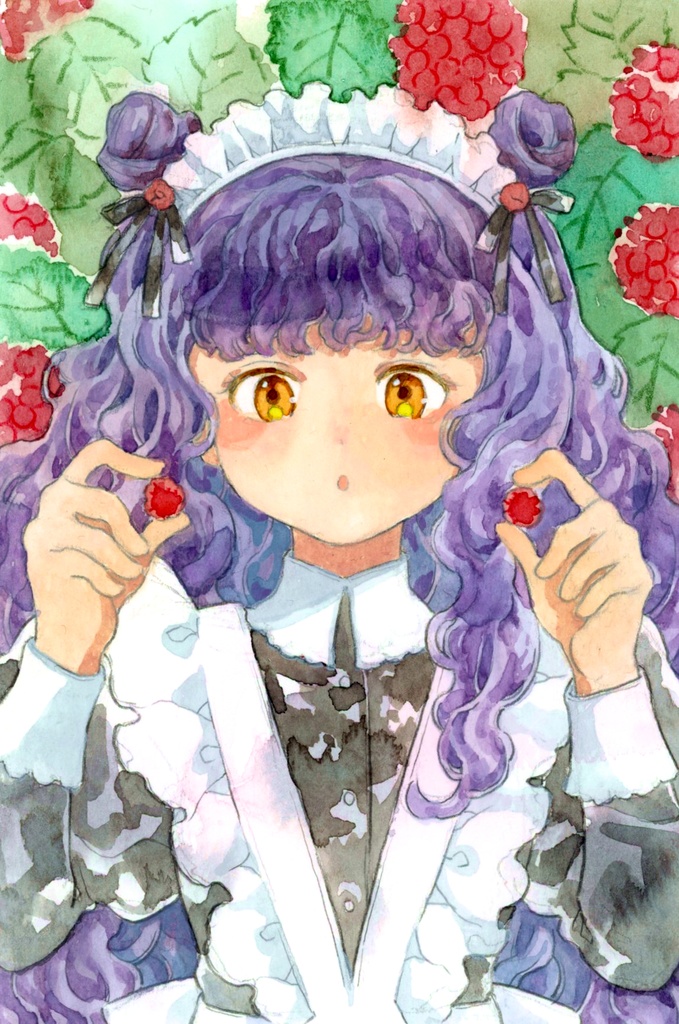 ミニ原画「メイドさん①」