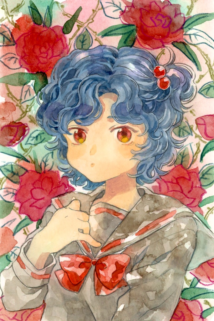 ミニ原画「セーラー服ちゃん①」