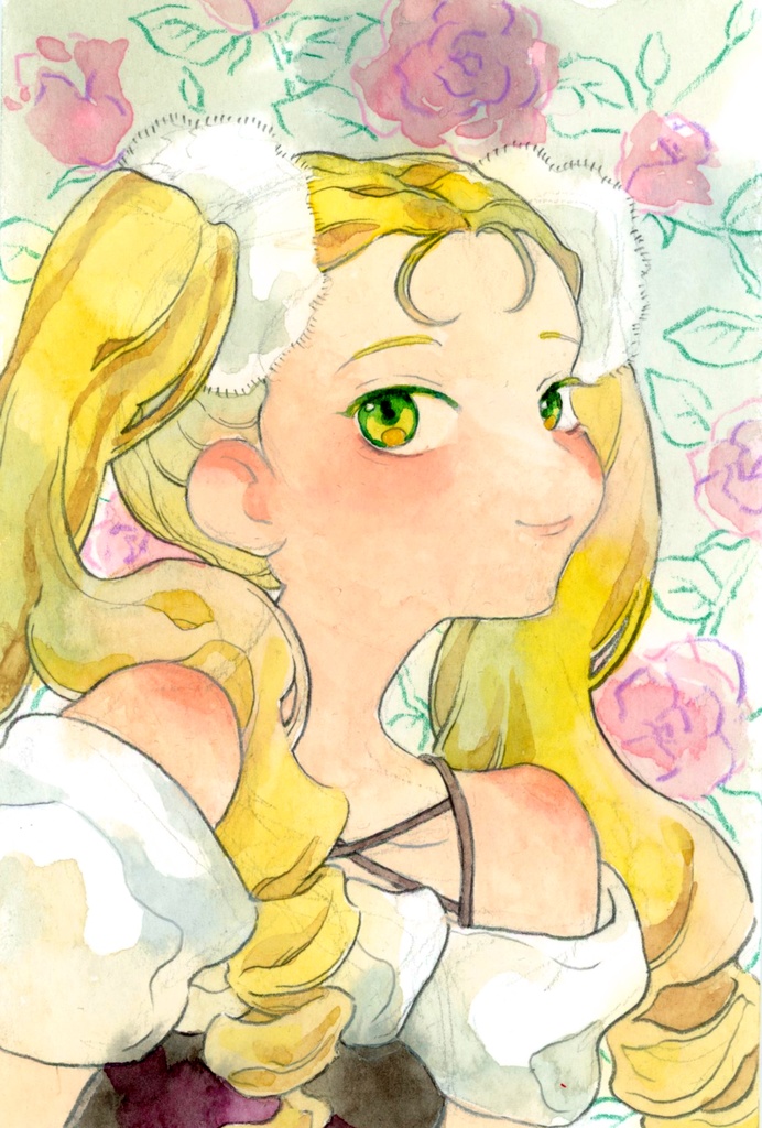 ミニ原画「ツインテールちゃん」