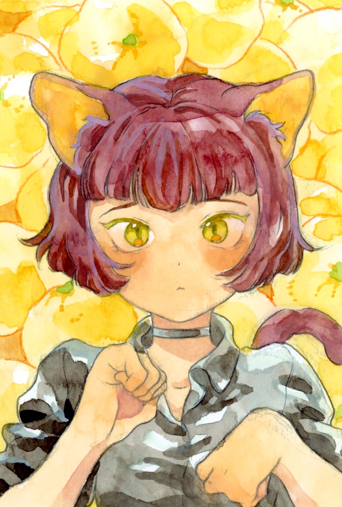 ミニ原画「ねこちゃん」