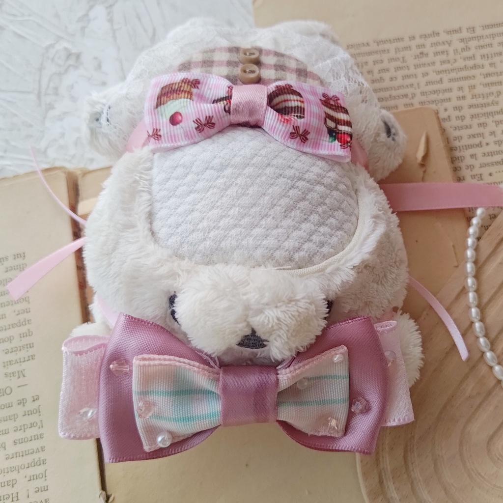 10 11 12cm ぬい ぬい服 リボン スタイ