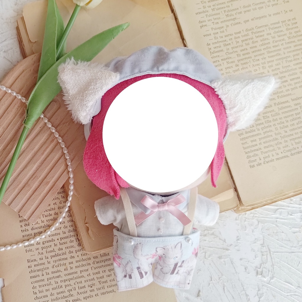 16cm ぬい ぬい服 ズボン 猫耳 ねこみみ