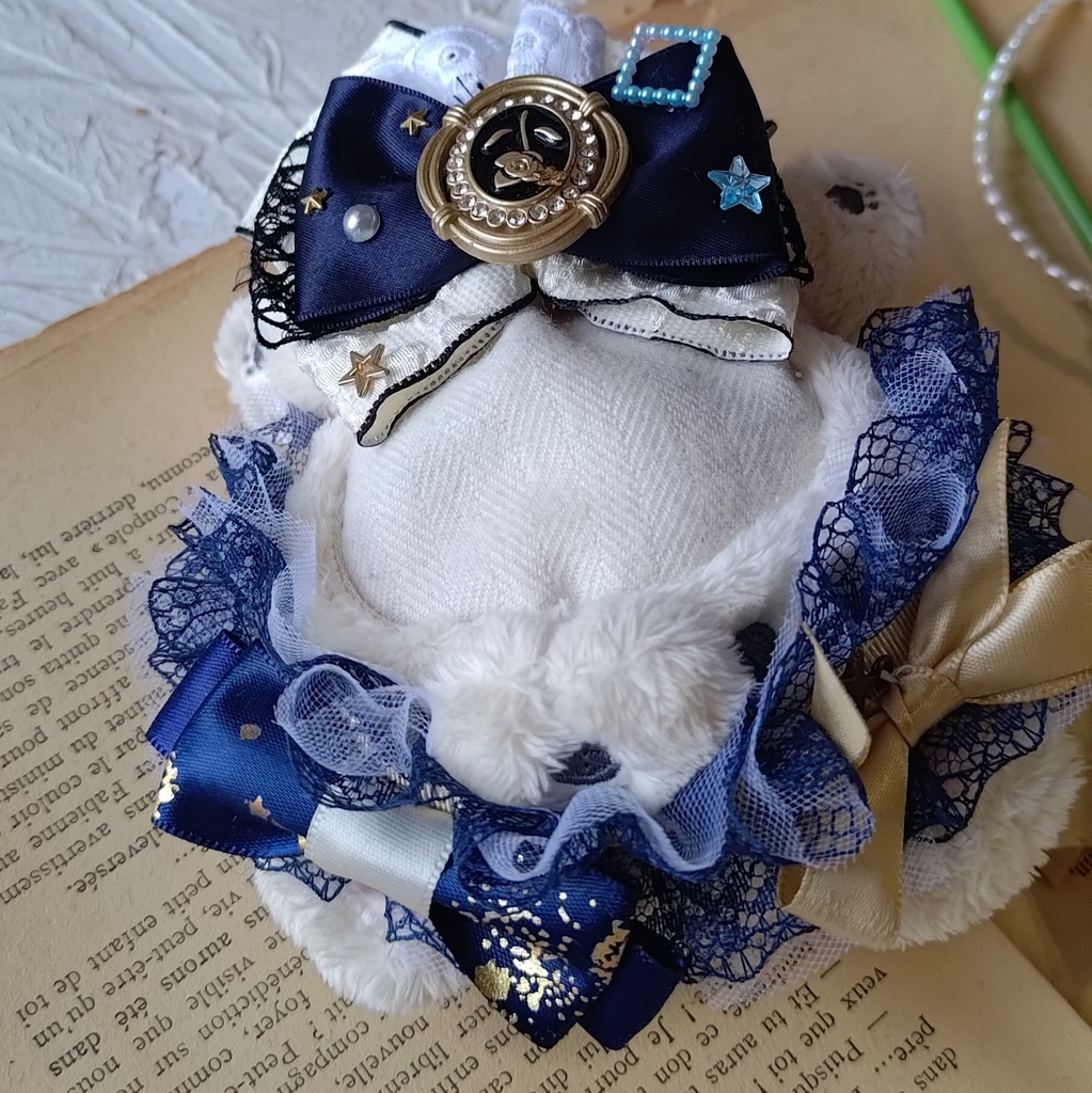 10 11 12cm ぬい服 ぬい リボン ヘドレ ヘッドドレス