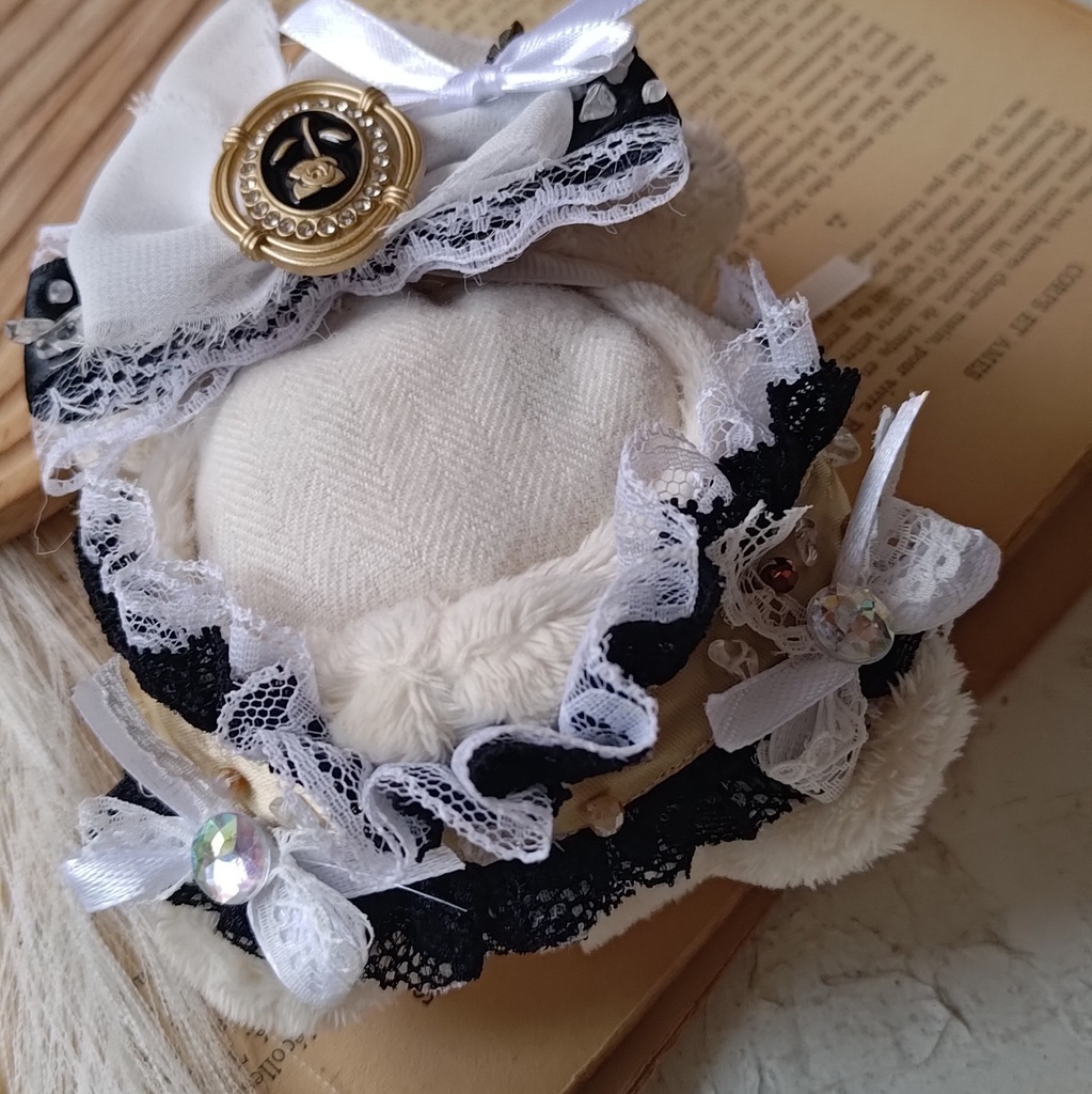 10 11 12cm ぬい ぬい服 リボン ヘドレ ヘッドドレス