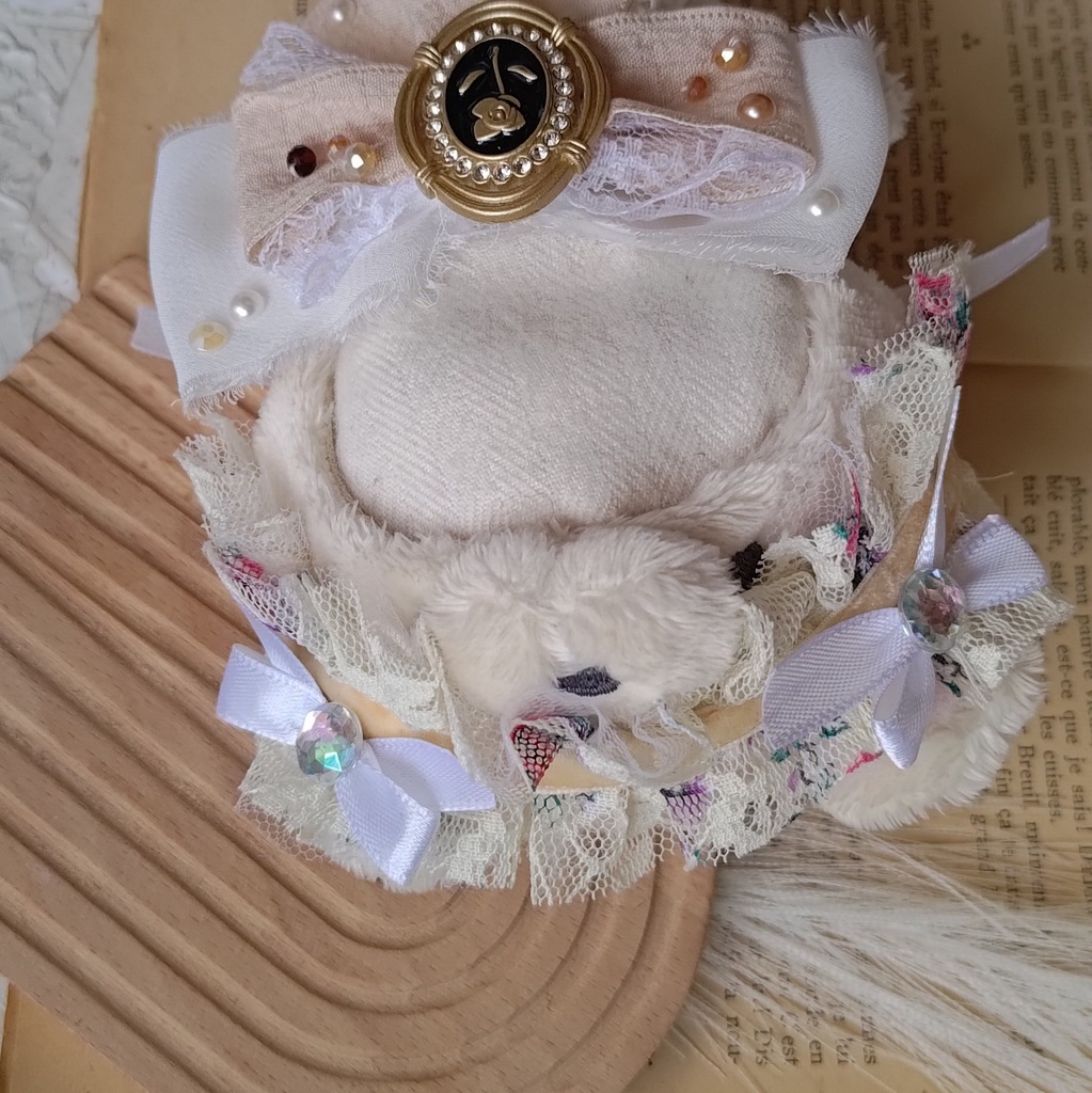 10 11 12cm ぬい ぬい服 リボン ヘドレ ヘッドドレス