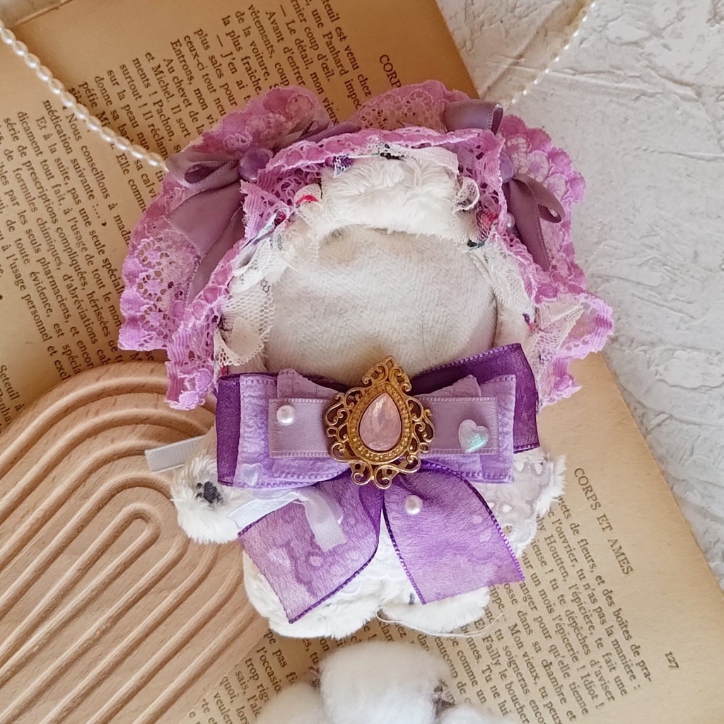10 11 12cm ぬい　ぬい服　リボン　ヘドレ　ヘッドドレス