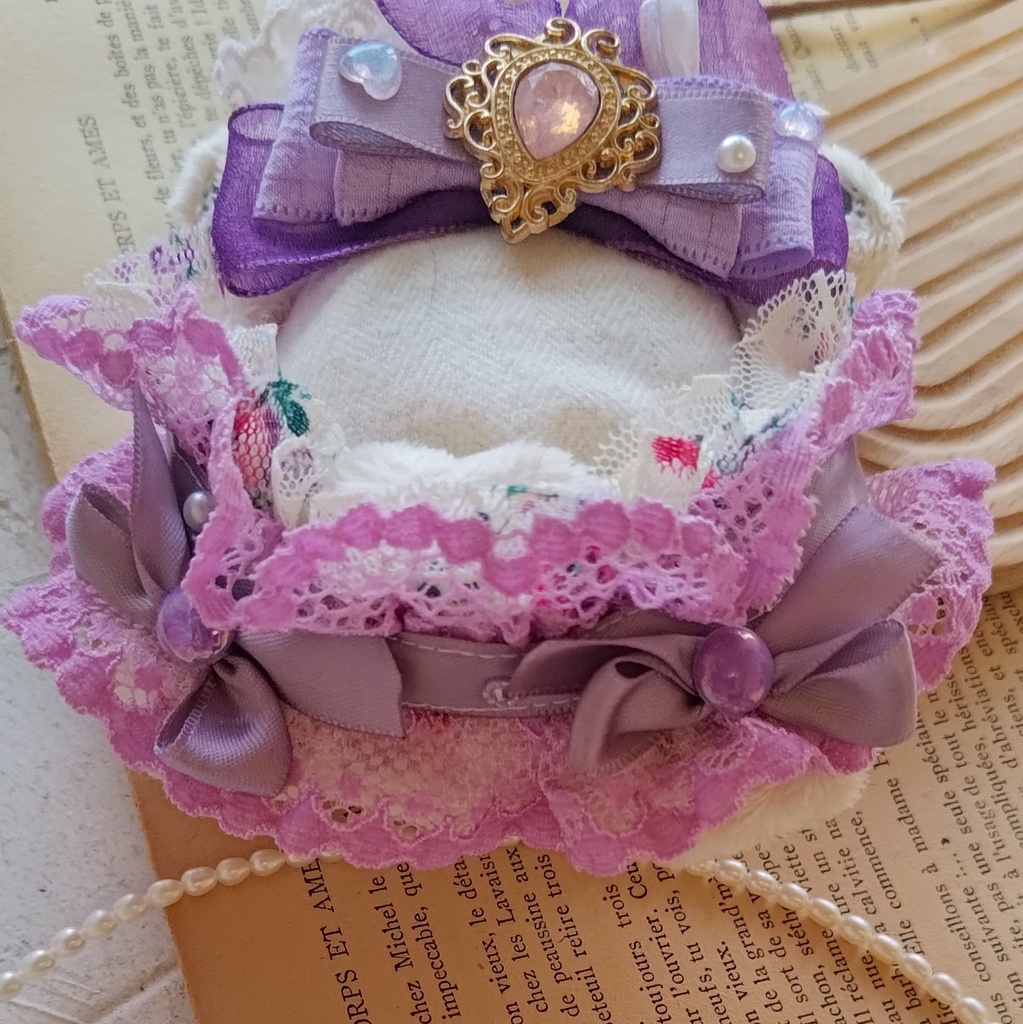 10 11 12cm ぬい ぬい服 リボン ヘドレ ヘッドドレス